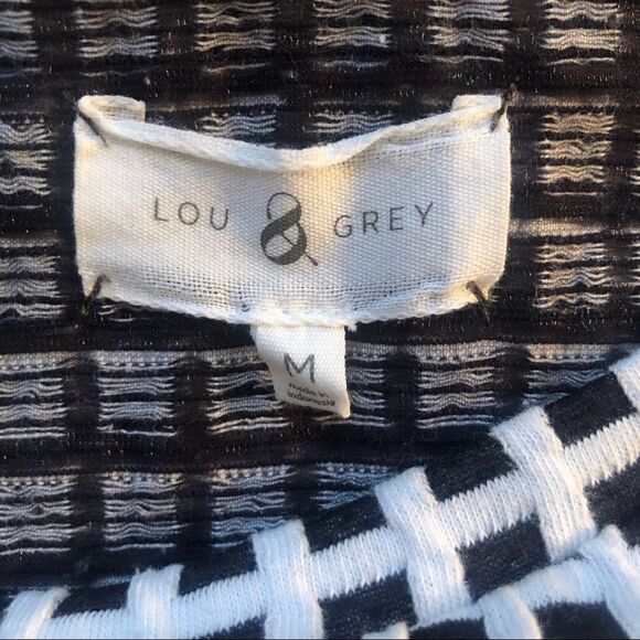 Lou & Grey Top, Checkered Pattern, Black/White M - Picture 2 of 4